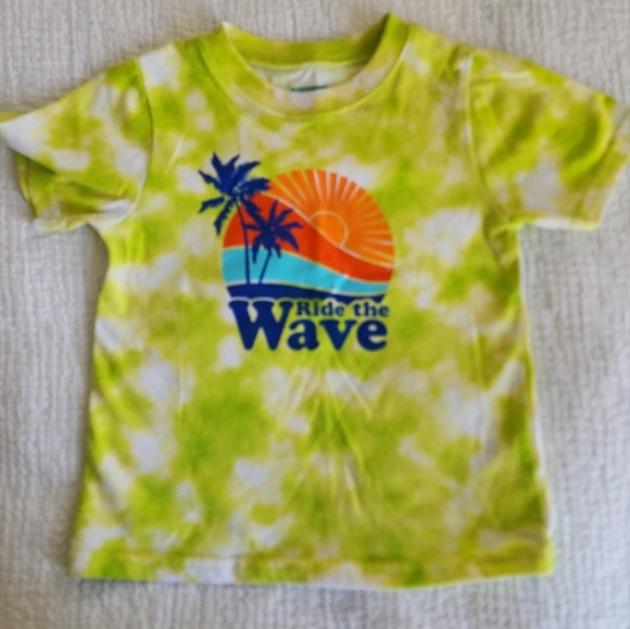 3t Garanimals green tie dye t-shirt Vacation Spring Break beach shore pool lake - Picture 7 of 9